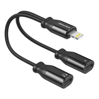 Αντάπτορας Lightning σε 2x Lightning CL-72 2A - Μαύρο