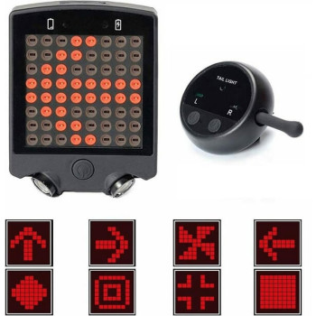 Επαναφορτιζόμενο Ασύρματο Φως Ποδηλάτου με Φλας, Led & Laser – Bike Signal Tail Light