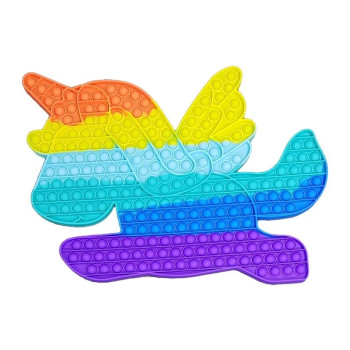 Super Jumbo Fidget Pop it Παιχνίδι Χαρούμενος Μονόκερος Γιγαντοτεράστιος