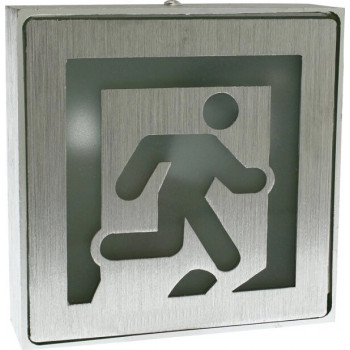 Φωτιζόμενη Πινακίδα Αλουμινίου - Επιγραφή LED Man Exit Green
