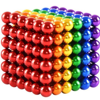 Μαγνητικός Κύβος Από Μπίλιες 5mm 216 Τμχ Πολύχρωμες