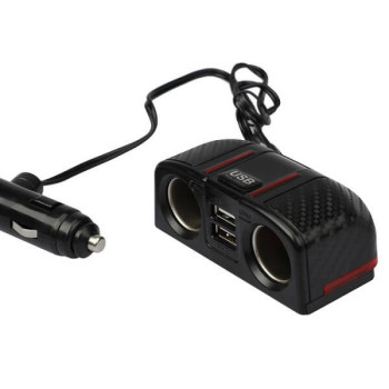 Πολύπριζο Aυτοκινήτου με 2 Παροχές & 2 USB 2.4A - Car Socket Splitter