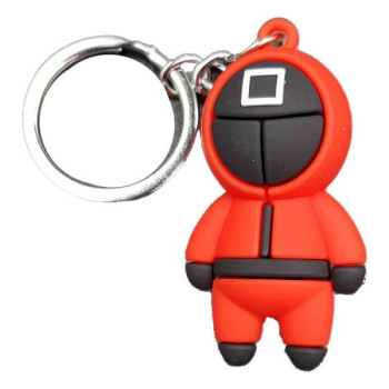 Μπρελόκ κλειδιών Squid Game σιλικόνης 3D Τετράγωνο