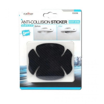 Προστατευτικό Χερουλιού Πόρτας 10x8.5cm 4 τεμάχια - Μαύρο