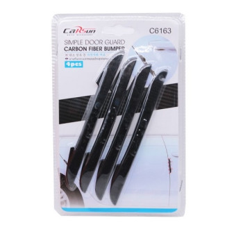 Αυτοκόλλητο Προστατευτικό Πόρτας Αυτοκινήτου 14.5x2cm 4 τεμάχια - Μαύρο 