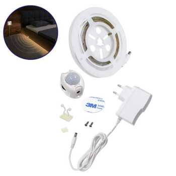 Ταινία LED για το Κρεβάτι με τροφοδοτικό - Ψυχρό Λευκό 1.2m 12V