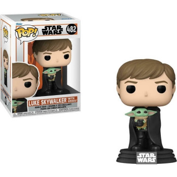 Funko POP Star Wars The Mandalorian - Luke Skywalker with Grogu Vinyl Figure