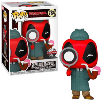 Funko POP Marvel Deadpool - Sherlock Deadpool 784 Bobble-Head Special Edition Exclusive