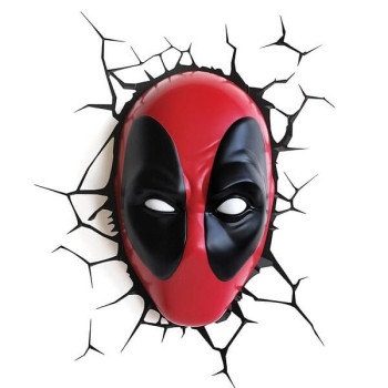 Διακοσμητικό Φωτιστικό Marvel - Deadpool Mask 3D Light