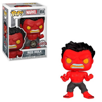 Funko POP Marvel - Red Hulk 854 Bobble-Head GITD Chase Exclusive