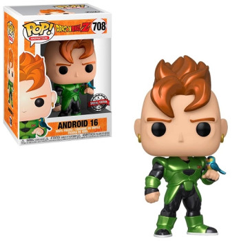 Funko POP Animation Dragon Ball Z - Android 16 (Metallic) 708 Vinyl Figure Exclusive