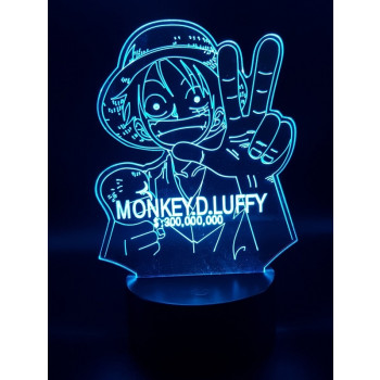 Διακοσμητικό Φωτιστικό One Piece - Monky D Luffy 3d Acrylic Led Light USB