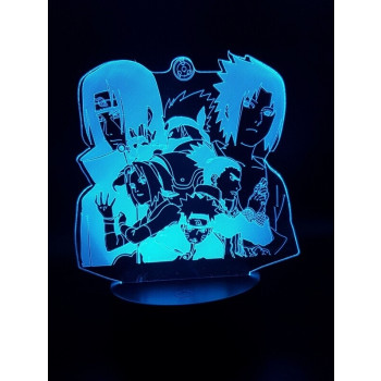 Διακοσμητικό Φωτιστικό Naruto Group 3d Acrylic Led Light USB