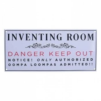 Μεταλλική Ανάγλυφη Πινακίδα Willy Wonka 30x15cm