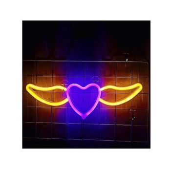 Επιτοίχιο Διακοσμητικό Led Φτερωτή Καρδιά - Flying Heart Decoration Lamp USB