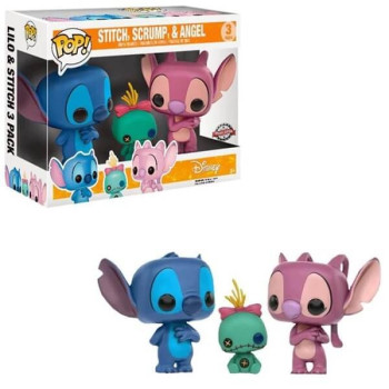 Funko Pop Disney Lilo & Stitch - Stitch, Scrump & Angel 3-pack Vinyl Figures Special Edition Exclusive
