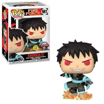 Funko POP Animation Fire Force - Shinra with Fire GiTD 981 Vinyl Figure Special Edition Exclusive