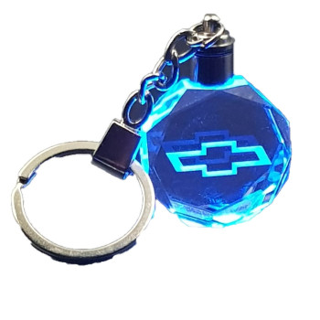 3D Led Light Κρυστάλλινο Μπρελόκ Αυτοκινήτου - Chevrolet