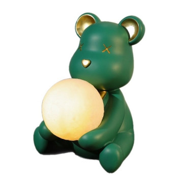 Πλαστικό Διακοσμητικό Φωτιστικό Αρκουδάκι 14x15x18 - Πράσινο