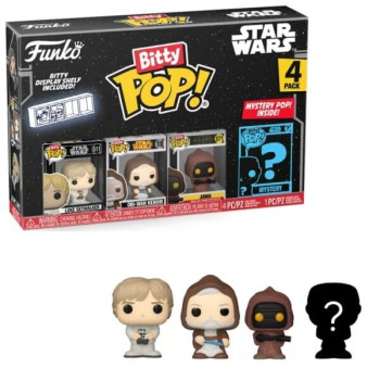 Funko Bitty POP! Star Wars - Luke Skywalker, Obi-Wan Kenobi, Jawa & Chase Mystery 4-Pack Vinyl Figures