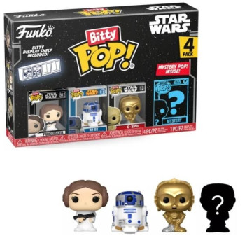 Funko Bitty POP! Star Wars - Princess Leia, R2-D2, C-3PO & Chase Mystery 4-Pack Vinyl Figures