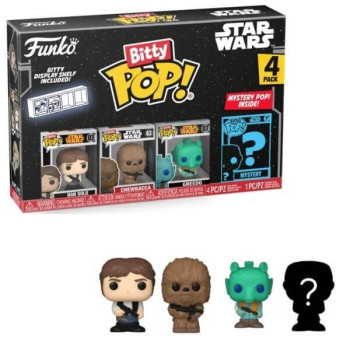 Funko Bitty POP! Star Wars - Han Solo, Chewbacca, Greedo & Chase Mystery 4-Pack Vinyl Figures