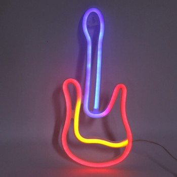 Επιτοίχιο Διακοσμητικό Led Κιθάρα - Guitar Decoration Lamp USB