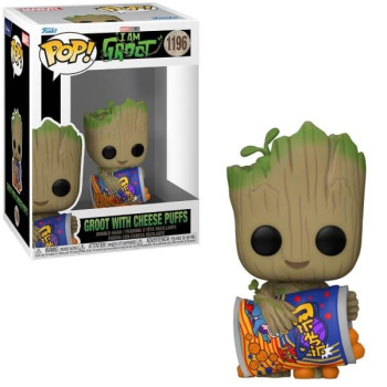 Funko POP Marvel I Am Groot - Groot with Cheese Puffs 1196 Bobble-Head