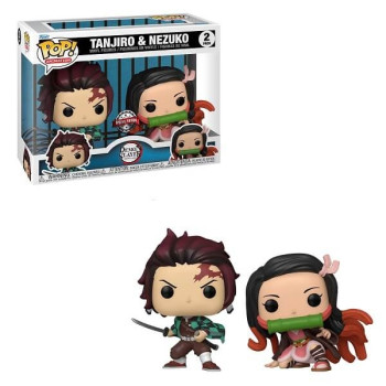 Funko POP Animation Demon Slayer - Tanjiro & Nezuko 2-pack Vinyl Figures Special Edition Exclusive