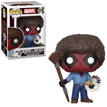 Funko POP Marvel Deadpool - Deadpool As Bob Ross 319 Bobble-Head