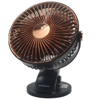 Επαναφορτιζόμενος USB Ανεμιστήρας με Κλιπ 15cm 5W - Μαύρο
