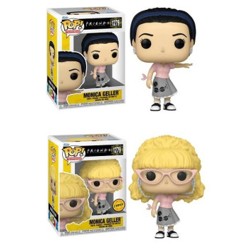 Funko POP Television Bundle of 2 Friends - Monica Geller 1279 & Chase Vinyl Figures