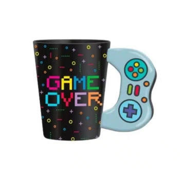 Κεραμική Κούπα 3D Game Over - Μαύρο
