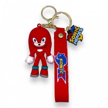 3D Μπρελόκ Σιλικόνης Sonic the Hedgehod - Knuckles 8 εκ.