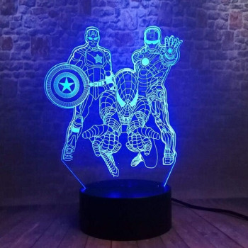 Διακοσμητικό Φωτιστικό Avengers 3d Acrylic Led Light USB