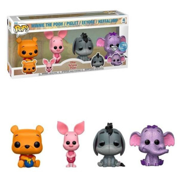 Funko POP Disney Winnie The Pooh - Winnie the Pooh, Piglet, Eeyore & Heffalump 4-Pack Vinyl Figures Exclusive