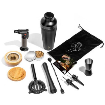 Σέικερ για Κοκτέιλ με Καπνιστή Ουίσκι - Coctail shaker & smoker set Deluxe