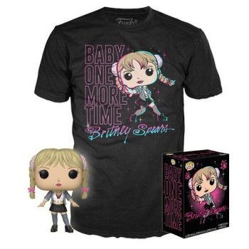 Funko Pop Tees Box Rocks Britney Spears - Britney Spears 90 Vinyl Figure Exclusive & T-shirt Large