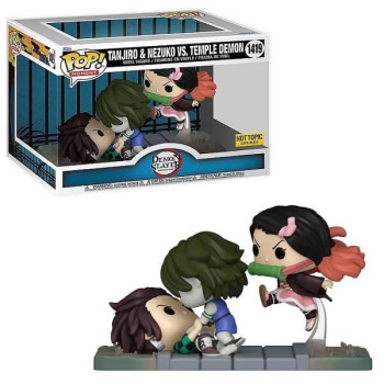 Funko POP Moment Animation Demon Slayer - Tanjiro & Nezuko Vs. Temple Demon 1419 Vinyl Figure Hot Topic Exclusive