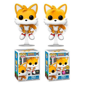 Funko POP Bundle of 2 Games Sonic the Hedgehog - Tails & Chase 978 Vinyl Figure Specialty Series Exclusive