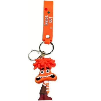 3D Μπρελόκ Σιλικόνης Inside Out - Anxiety - 8 εκ.