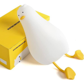 Μαλακό Επαναφορτιζόμενο Φωτιστικό Σιλικόνης Παπάκι Ξαπλωμένο - Cute Lying down Duck Night Light