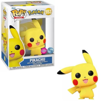 Funko POP Games Pokemon - Pikachu Flocked 553 Vinyl Figure Special Edition Exclusive