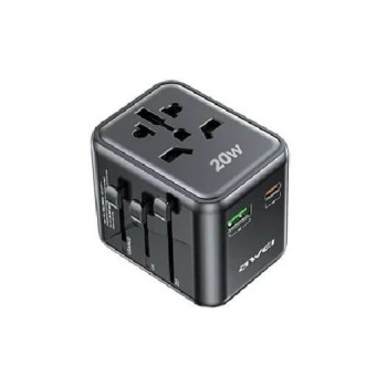 Ταξιδιωτικός Αντάπτορας Πρίζας Universal Travel Adaptor - Μαύρο