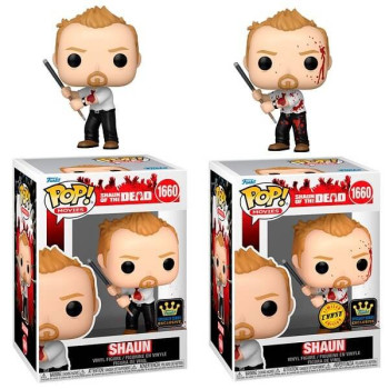 Funko POP Movies Bundle of 2 Shaun of the Dead - Shaun & Chase 1660 Vinyl Figures