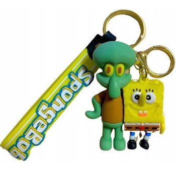 3D Μπρελόκ Σιλικόνης Spongebob - Bob and Squidward Tentacles 8 εκ.