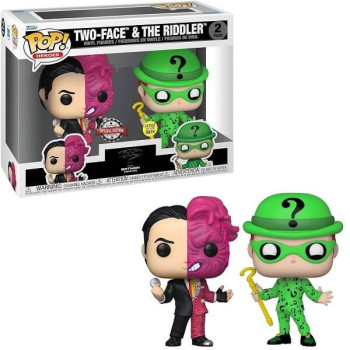 Funko POP Heroes Batman Forever - Two-Face & The Riddler GitD 2-pack Vinyl Figures Special Edition 