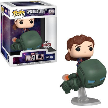 Funko POP Deluxe Marvel What If? - Captain Carter and The Hydra Stomper 885 Bobble-Head Special Edition