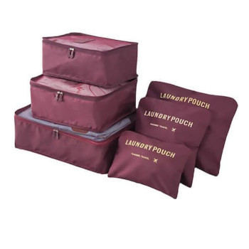 Οργανωτής Βαλιτσών σετ 6 τεμαχίων - Μπορντώ