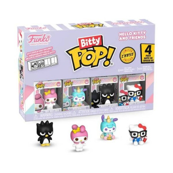 Funko Bitty POP! Hello Kitty and Friends - My Melody, Pochacco Unicorn, Badtz-Maru & Chase 4-Pack Vinyl Figures 
